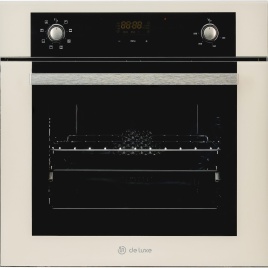 Электрический духовой шкаф De luxe 6009.05эшв-049 59 см, 58 л гриль конвекция, топленое молоко