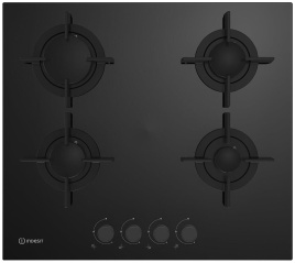 Газовая варочная панель Indesit INGT 61 IC/BK 59 см, 4 конфорки электроподжиг газконтроль, черный