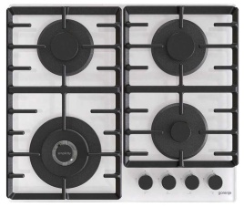 Газовая варочная панель Gorenje GTW642SYW 60 см, 4 конфорки электроподжиг газконтроль, белый