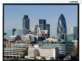 Экран Lumien LMC-100103 203x203см Master Control 1:1 настенно-потолочный рулонный (моторизованный привод)