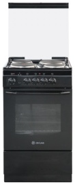 Электроплита De luxe 5004.13 экр-001 50 см, 43 л, 4 конфорки, черный