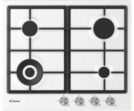 Газовая варочная панель Candy CHG6BF4WPXWRU 59 см, 4 конфорки эмаль электроподжиг газконтроль, белый