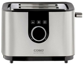 Тостер Caso Selection T2, режим подогрева и размораживания, нержавеющая сталь