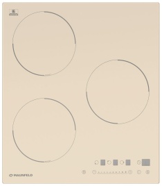 Электрическая варочная панель Maunfeld EVI.453-BG УТ000011954 45 см, 3 конфорки стеклокерамика, бежевый