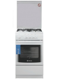 Газовая плита De luxe 506040.14 г 50 см, 54 л, 4 конфорки, белый