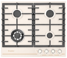 Газовая варочная панель Gefest ПВГ 1214-01 К81 60 см, 4 конфорки электроподжиг газконтроль, кремовый