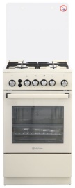 Газовая плита De luxe 5040.30г(кр) ЧР-013 50 см, 43 л, 4 конфорки, слоновая кость