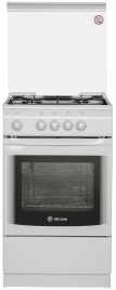 Газовая плита De luxe 5040.37 г к 50 см, 43 л, 4 конфорки, белый