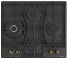 Газовая варочная панель Gorenje GW6D42CLB 60 см, 4 конфорки электроподжиг газконтроль, черный