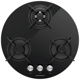 Газовая варочная панель Maunfeld EGHG.43.23CBG 52 см, 3 конфорки электроподжиг газконтроль, черный
