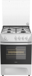 Газовая плита Darina 1D GM 141 007 W 60 см, 50 л, 4 конфорки, белый