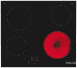 Электрическая варочная панель Bosch Serie | 4 PKE611BA2E 59 см, 4 конфорки стеклокерамика, черный