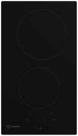 Электрическая варочная панель Indesit IRT 130 30 см, 2 конфорки стеклокерамика, черный