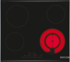 Электрическая варочная панель Bosch PKF675FP2E 60 см, 4 конфорки стеклокерамика, черный