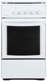 Газовая плита Flama RG 2401 W 66 см, 50 л, 4 конфорки, белый