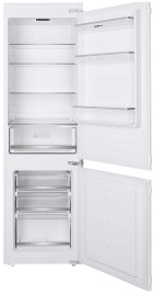 Встраиваемый двухкамерный холодильник Homsair FB177SW Inverter, белый