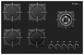 Газовая варочная панель Gefest ПВГ 2341 К33 80 см, 5 конфорок электроподжиг газконтроль, черный