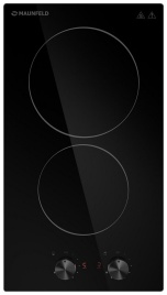 Электрическая варочная панель Maunfeld CVCE292MBK2 29 см, 2 конфорки стеклокерамика, черный