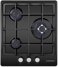 Газовая варочная панель Maunfeld EGHE.43.33 CB/G 44 см, 3 конфорки электроподжиг газконтроль, черный