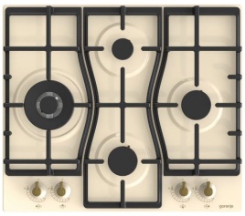 Газовая варочная панель Gorenje GW6D42CLI 60 см, 4 конфорки электроподжиг газконтроль, слоновая кость