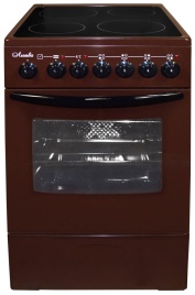 Электроплита Лысьва EF4006MK00 (ЭПС 43р4 МС) 50 см, 57 л, 4 конфорки, коричневый