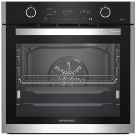 Электрический духовой шкаф Grundig GEBM19400BMPHI 59 см, 72 л гриль конвекция, серебристый