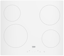 Электрическая варочная панель Beko HIC64400W 58 см, 4 конфорки стеклокерамика, белый