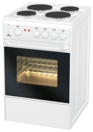 Электроплита Flama AE 1403 W 50 см, 50 л, 4 конфорки, белый