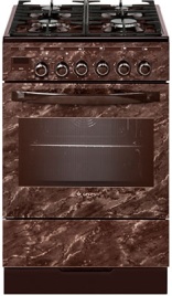 Комбинированная плита Gefest 5502-04 0054 50 см, 55 л, 4 конфорки, коричневый