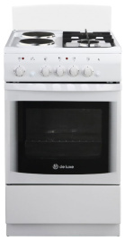 Комбинированная плита De luxe 506022.03гэ(щ) ЧР-030 50 см, 54 л, 4 конфорки, белый