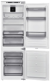 Встраиваемый двухкамерный холодильник Maunfeld MBF177NFFWGR Inverter No frost, белый