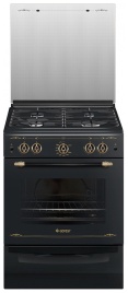 Газовая плита Gefest ПГ 6100-02 0187 60 см, 52 л, 4 конфорки, черный
