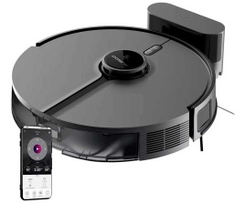 Робот-пылесос Polaris PVCR 5005, WIFI, IQ Home, сухая и влажная уборка, черный