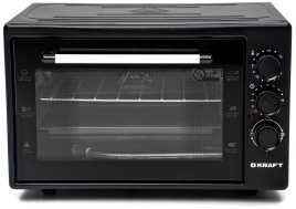 Электропечь Kraft KF-MO 3800 BL 38 л, 1500 Вт, 3 режима, черный