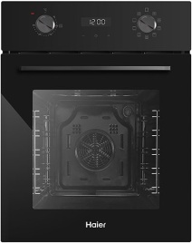 Электрический духовой шкаф Haier HOY-P09NSGBB 45 см, 50 л, гриль и конвекция, черный