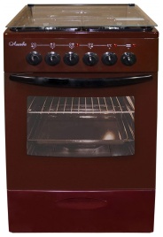 Комбинированная плита Лысьва ЭГ 401 МС-2у 50 см, 57 л, 4 конфорки, черный, коричневый