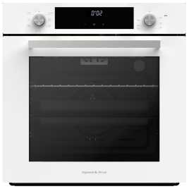 Электрический духовой шкаф Zigmund & Shtain E 153 W 60 см, 72 л гриль конвекция, белый