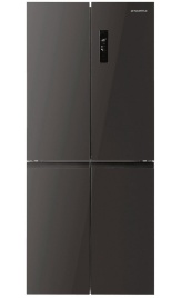 Многокамерный холодильник Maunfeld MFF183NFSBE No frost, черно-серый