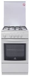 Газовая плита De luxe 506040.05 г 50 см, 54 л, 4 конфорки, белый