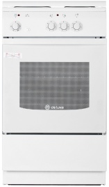 Электроплита De luxe 5003.17 50 см, 4 конфорки, белый