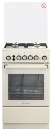 Газовая плита De luxe 5040.40г(кр) ЧР-013 50 см, 43 л, 4 конфорки, слоновая кость