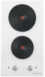 Электрическая варочная панель Maunfeld EEHE.32.4W 29 см, 2 конфорки эмаль, белый