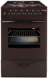 Газовая плита Лысьва ГП 40р0 МС-2у 50 см, 57 л, 4 конфорки, коричневый