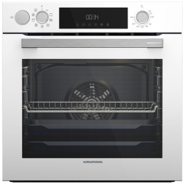Электрический духовой шкаф Grundig GEBM12300WSA 59 см, 72 л гриль конвекция, белый
