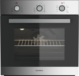 Электрический духовой шкаф Darina 1U5 BDE 112 707 X3 59 см, 65 л гриль конвекция, серебристый