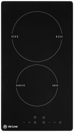 Электрическая варочная панель De luxe VC3E230-T04 (EVS2902.00) 29 см, 2 конфорки стеклокерамика, черный