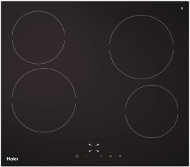 Электрическая варочная панель Haier HHY-C64NVTB 59 см, 4 конфорки стеклокерамика, черный