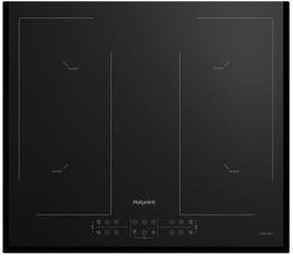 Электрическая варочная панель Hotpoint HB 1560B2 BA 59 см, 4 конфорки стеклокерамика, черный