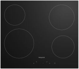 Электрическая варочная панель Hotpoint HR 6T1 C 59 см, 4 конфорки стеклокерамика, черный