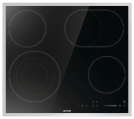 Электрическая варочная панель Gorenje ECS646BXE 59 см, 4 конфорки стеклокерамика, черный